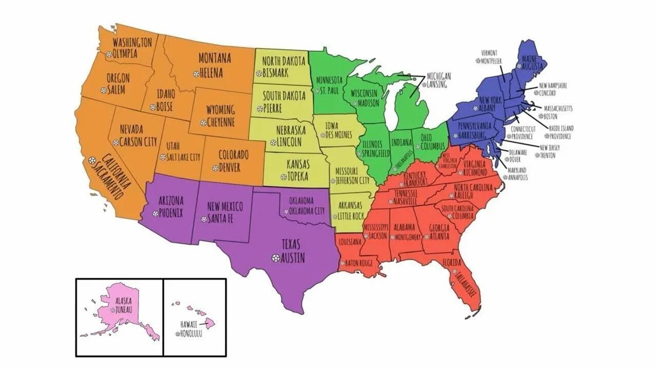 Us States Capitals. USA States with Capitals. USA 50 States. Map of the us States and Capitals. Usa states capitals