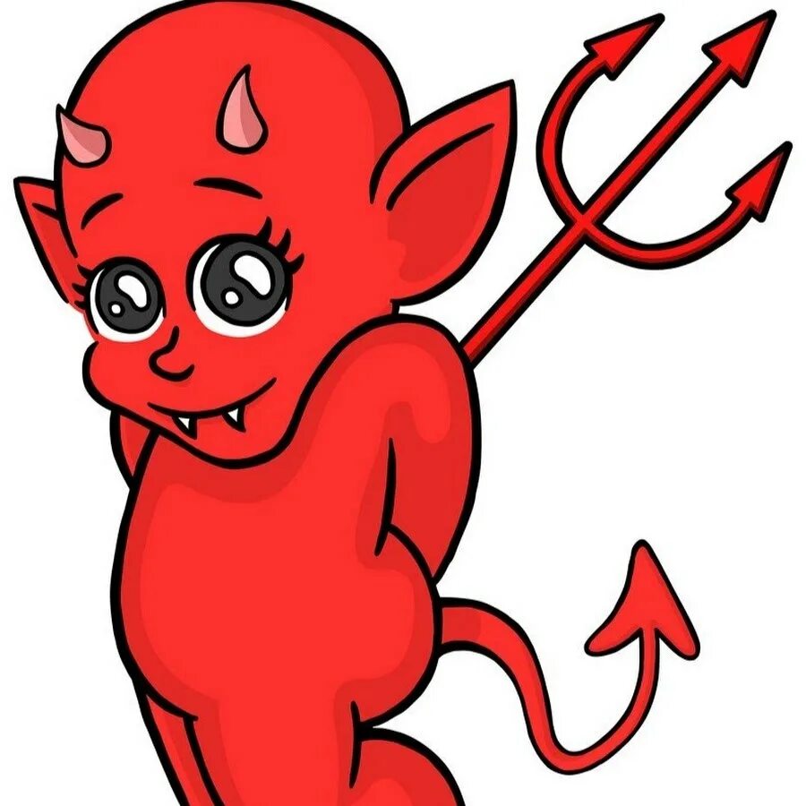 Чертик где. Маленький черт. Черт мультяшный. Смешной чертенок. Черт с трезубцем.