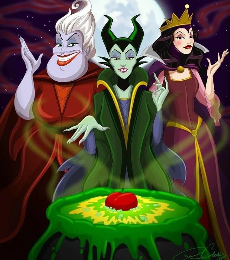 Disney villains. Disney Villains злая Королева. Злодеи Дисней злая Королева. Малефисента Урсула злая Королева. Злодеи Диснея Урсула.