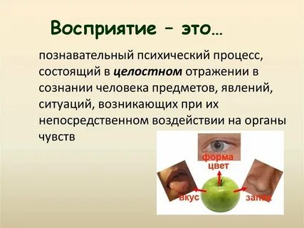 Восприятие разные определения