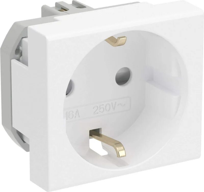 Розетка 1-м 2мод. Ip55 дкс 54655. Шторки бел. Dkc viva розетки. , цвет белый.