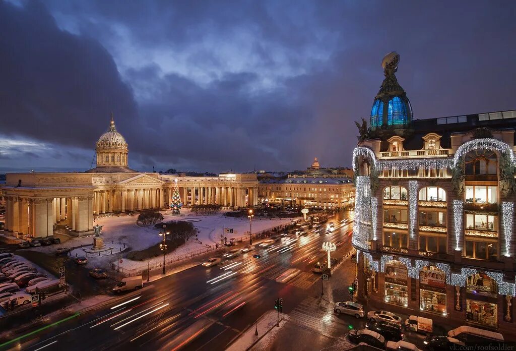 Санкт-Петербург Казанский и дом Зингера. S petersburg russia