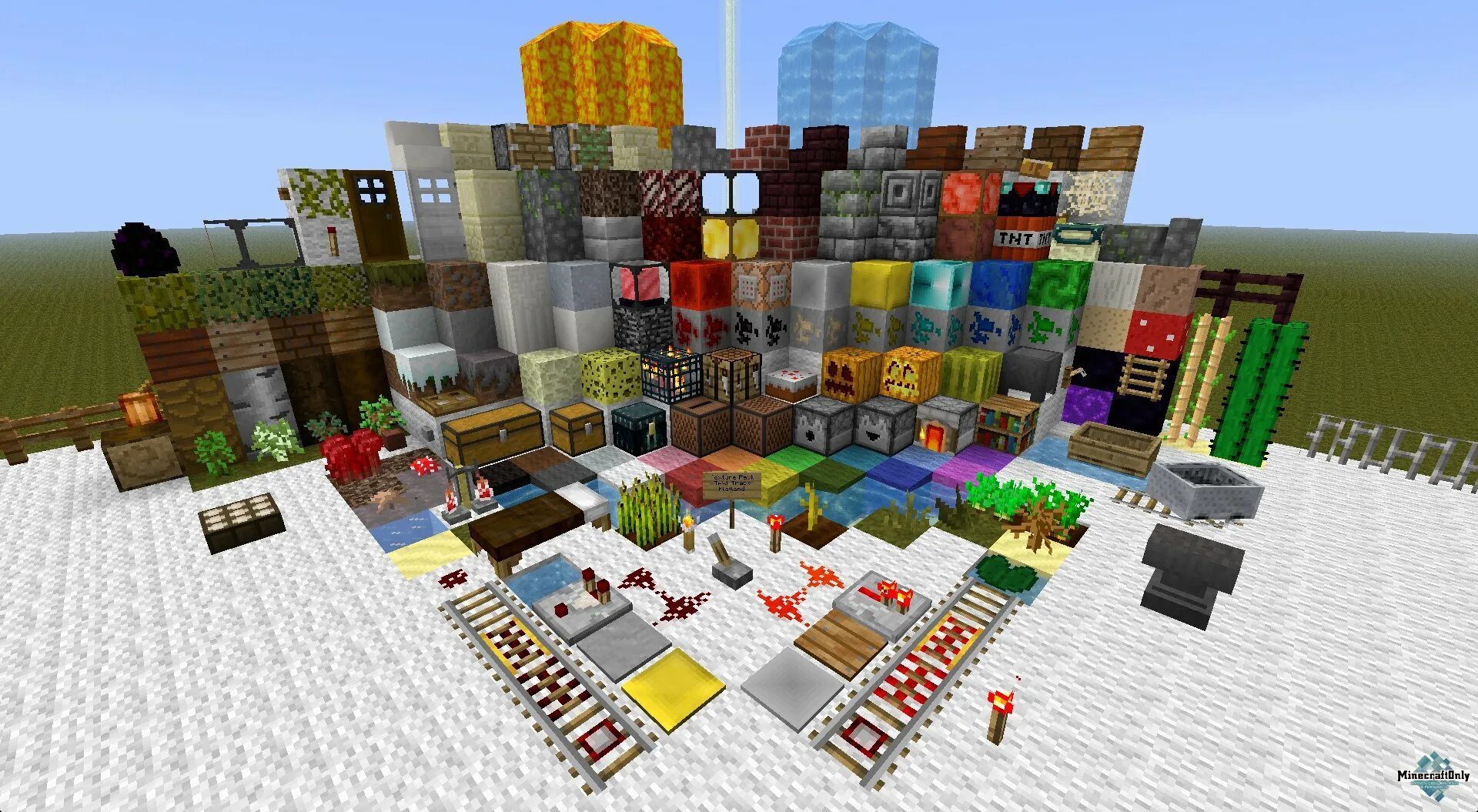 16. 16. Текстур пак 1. 2. Мод на уменьшение блоков.