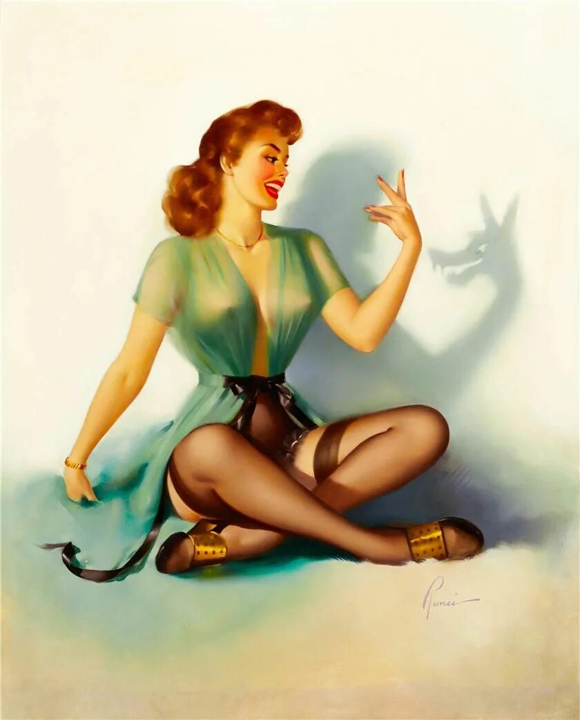 Pin up977 com. Художник Edward Runci.