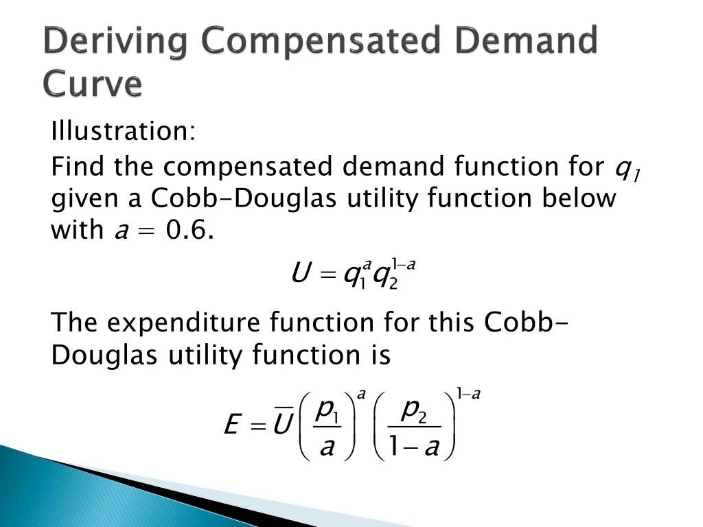 Demand function. Cobb Douglas function. Expenditure function. Cobb Douglas Utility. Utility function