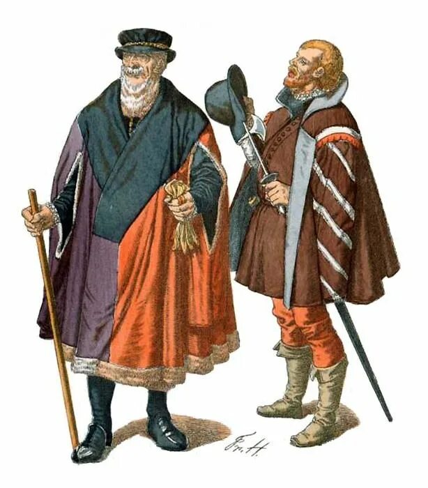 Шаубе одежда 16 век Германия. Одежда феодалов в Германии 17 века. Феодалы в Германии 16 век. Германский костюм 16 века. Почему европейским купцам