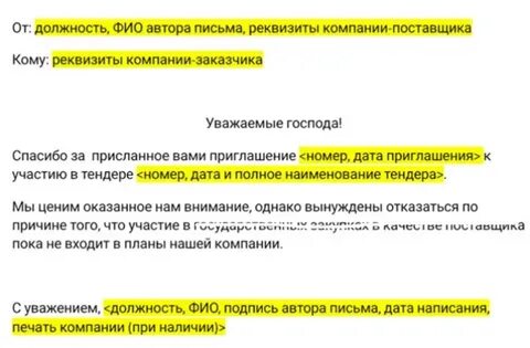 Отказ от участия в проекте