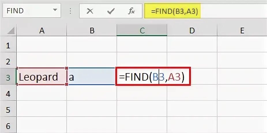 To find c. Левый символ в excel. функция find.