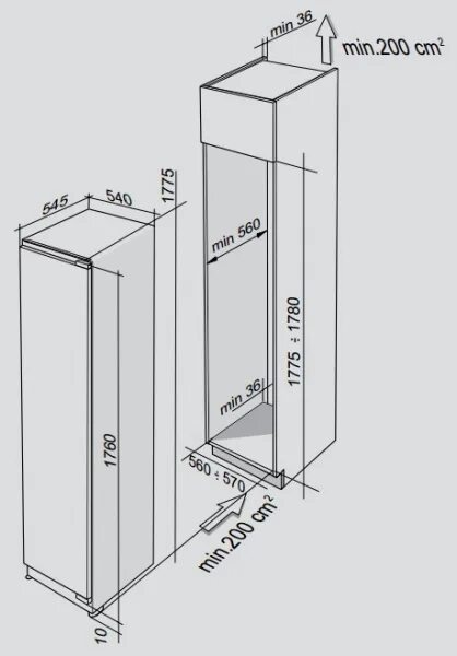 Холодильник высота 200. Fulgor Milano холодильник. Ширина холодильника стандартная Индезит. Холодильник Haier hbw5518eru схема встраивания холодильника.