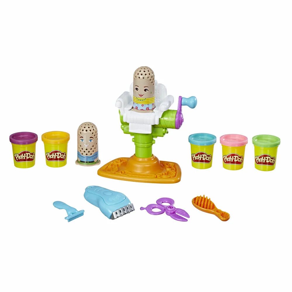 Игрушечный пластилин. Play Doh сумасшедший парикмахер. Play Doh порехмахерца. Набор сумасшедший парикмахер в коробке Play-Doh e2930. Масса для лепки Play-Doh Doh&more сумасшедший парикмахер.