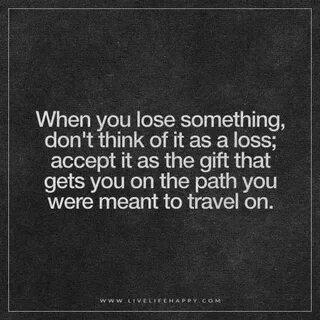 Losing and being happy