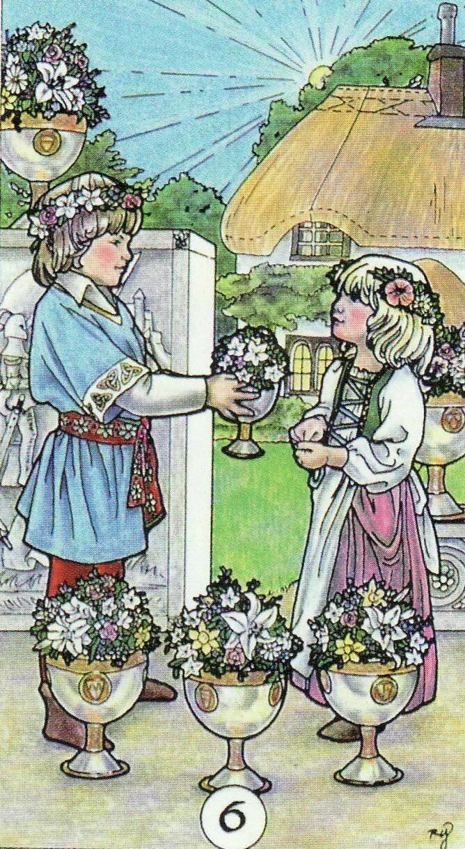 Король кубков и шестерка кубков. Шестерка кубков таро. карта таро 6 кубков. шестерка чаш таро уэйта. шесть кубков таро уэйта.