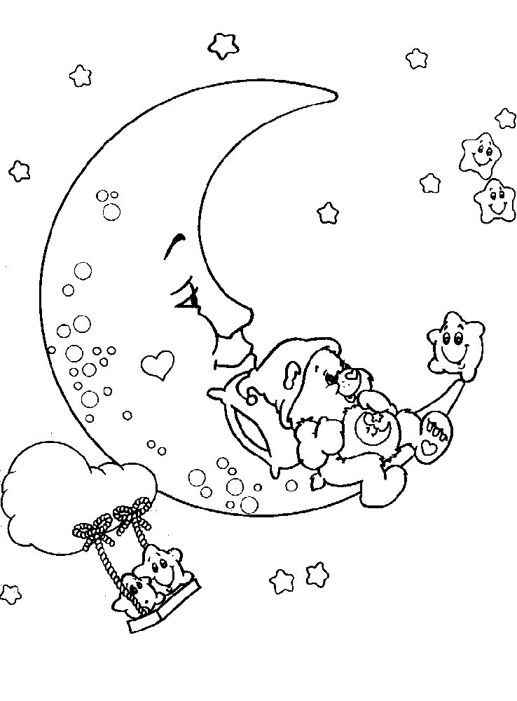 Нарисовать луну 1 класс. Луна раскраска. Луна раскраска для детей. Луна рисунок для детей раскраска. Мишка на Луне раскраска.
