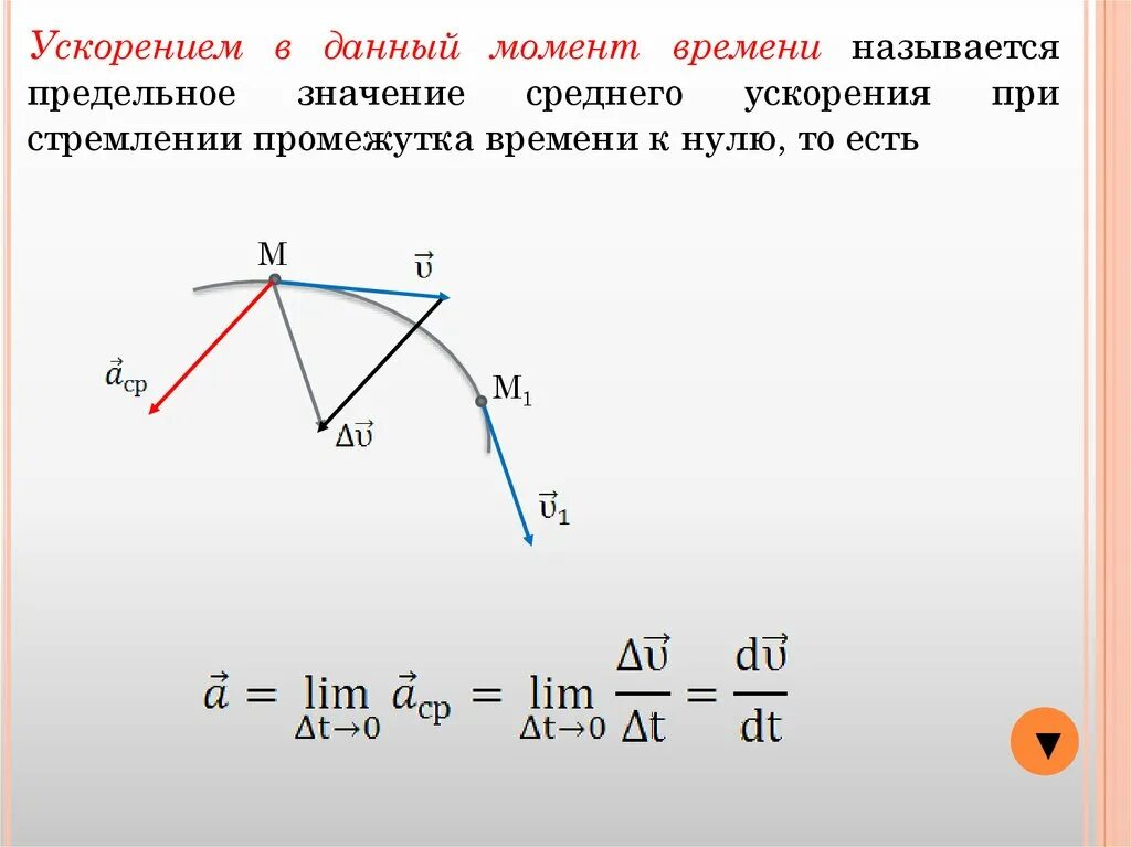 Векторный способ задания движения. Ускорение точки при векторном способе задания движения:. Перечислите способы задания движения точки. Векторное ускорение. Как направлено направление ускорения