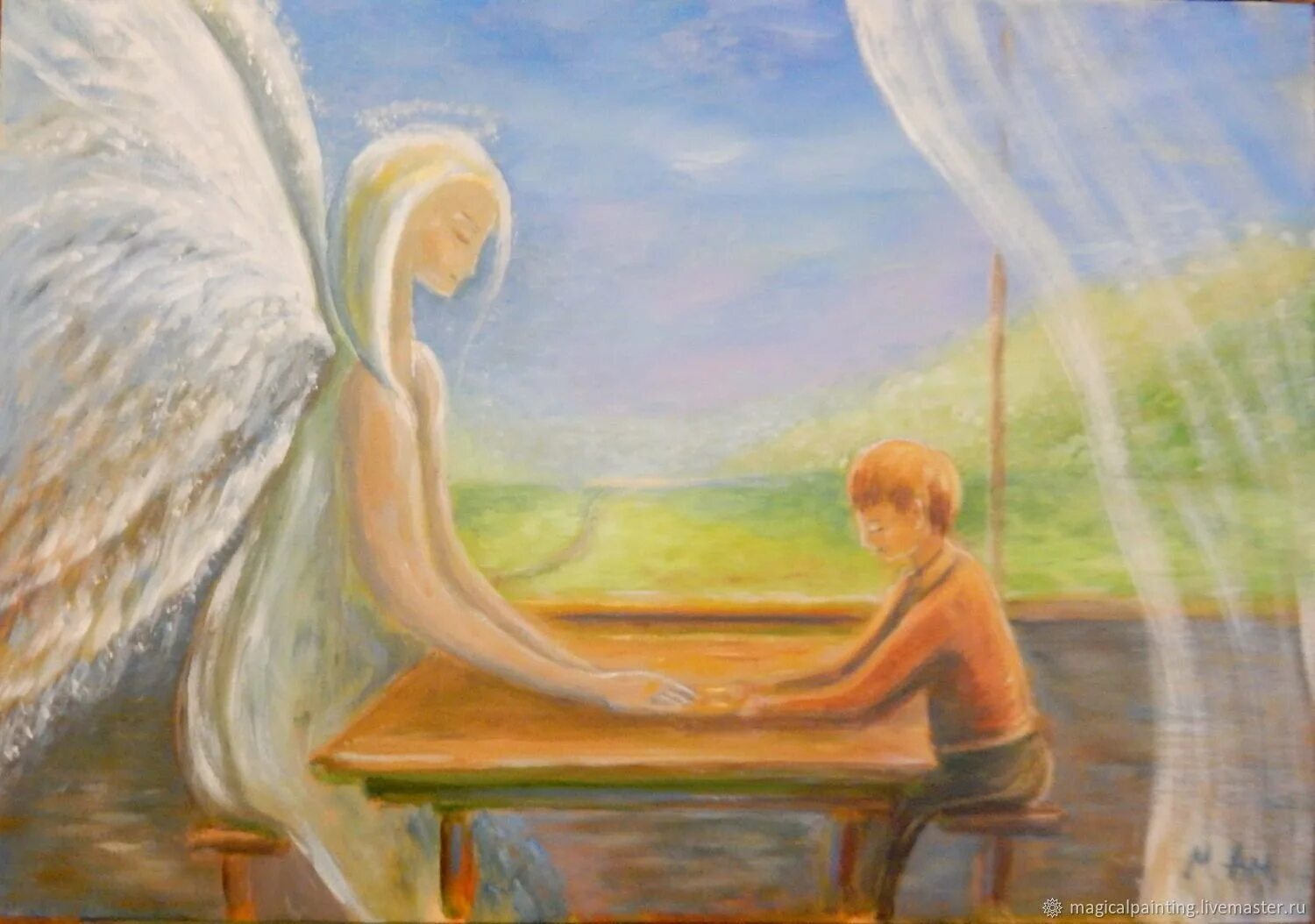 Ангелы в живописи. Беседа с ангелом. Картина ангел. Ангел хранитель живопись. Свет светлому добро доброму
