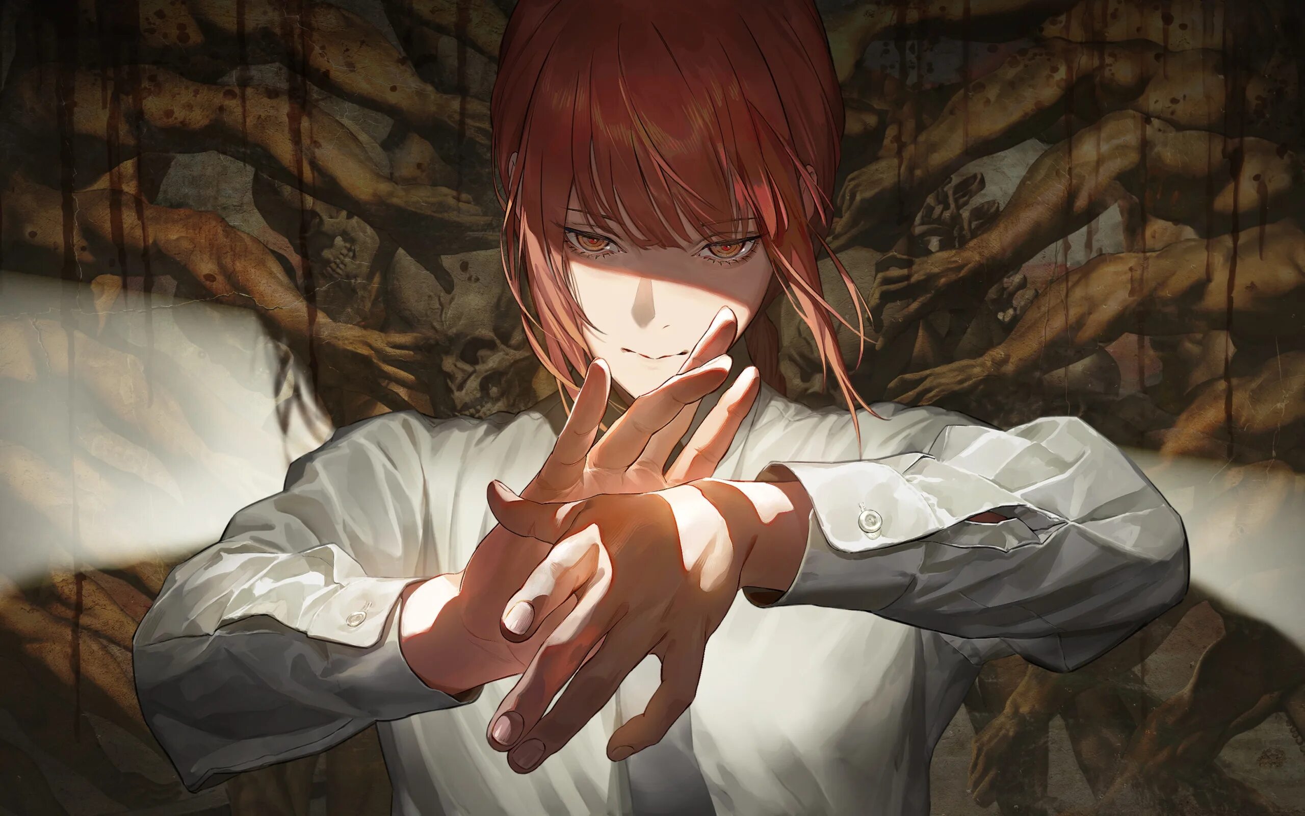 Makima. Makima chainsaw man art. Макима арты. Максима chainsaw man. Пауэр человек бензопилла онимэ.