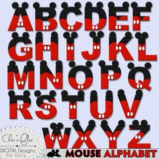 Letras del alfabeto del ratón-Letras digitales del ratón Etsy Letras De Mic...