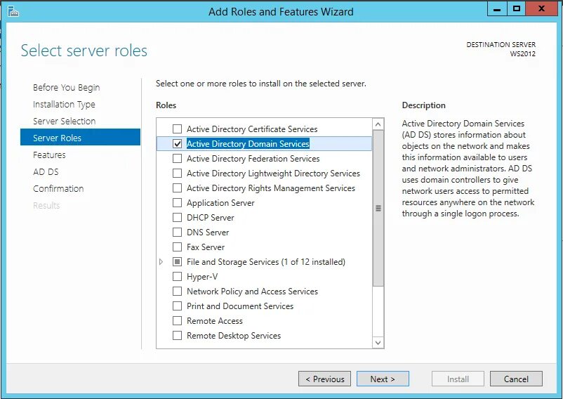 Net directory. Windows Server 2012 Server role DNS. Description ad. Установить роль ad domain service. Roles и features серверных ОС.