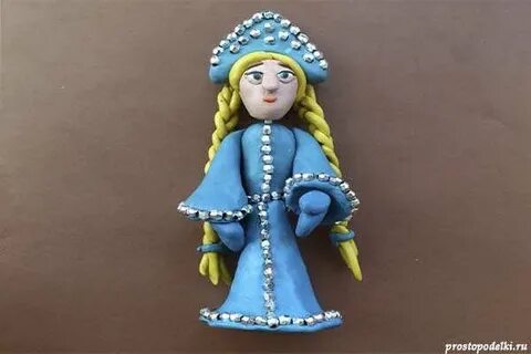 Снегурочка из мягкого пластилина