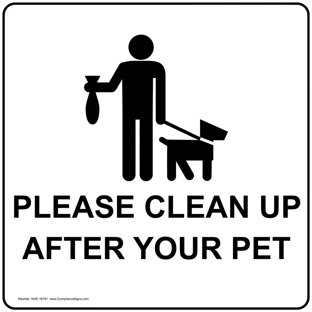 Please clean. Cleans up after. Please clean after your. Clean up clean up. After your pet