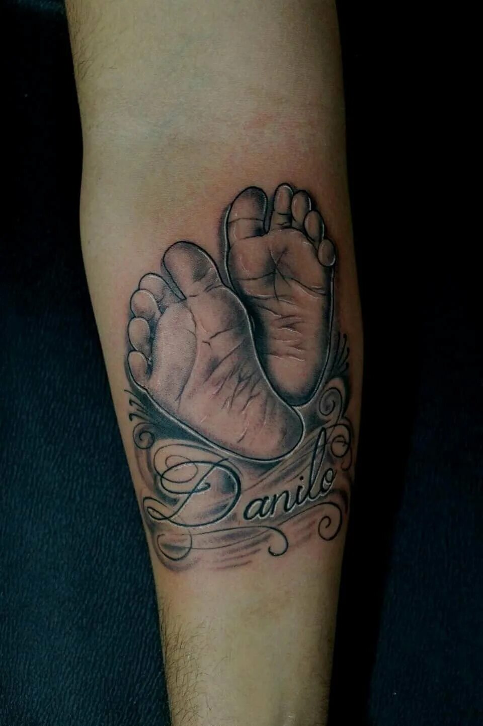 тату ножки ребенка