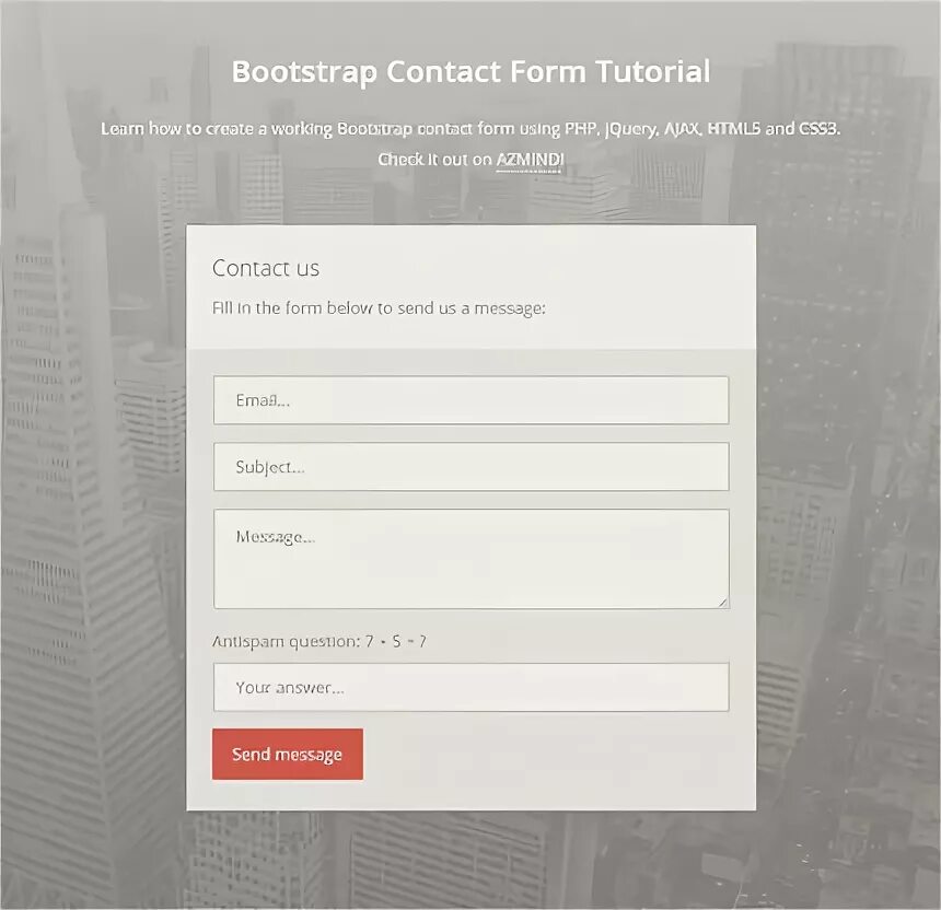 Contact php message