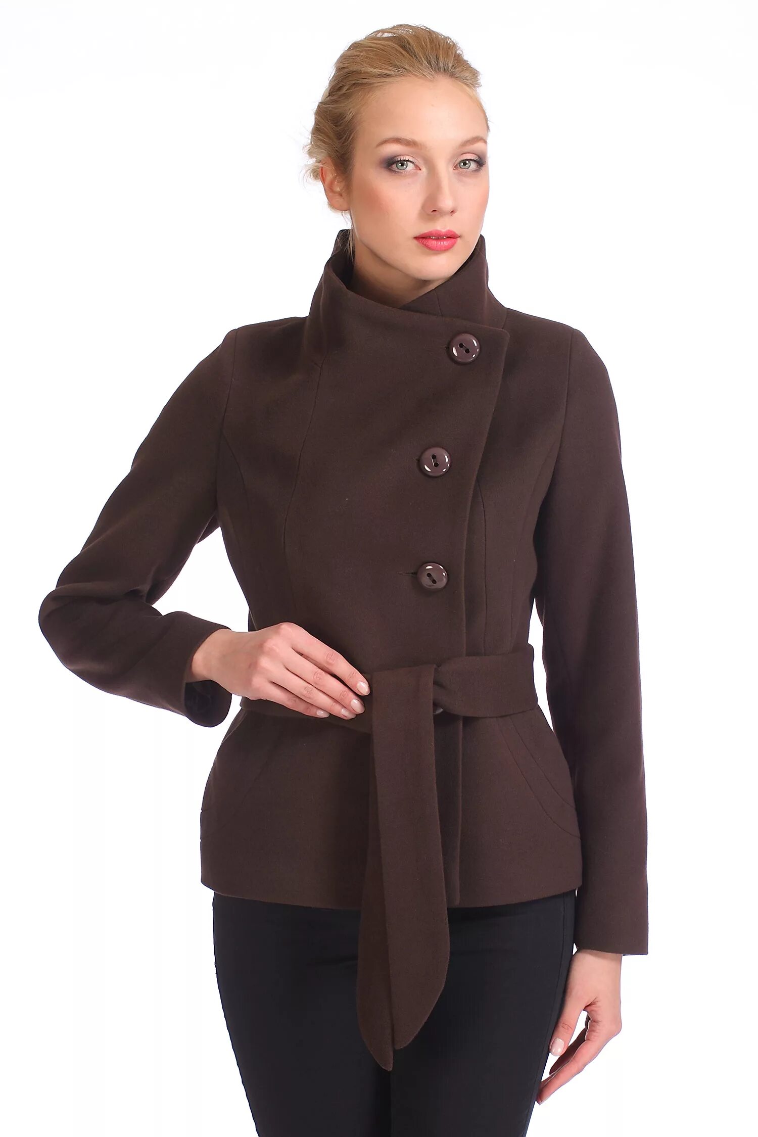 Женское пальто с воротником купить