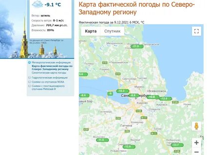 Метео санкт петербург