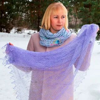 Пуховый шарф