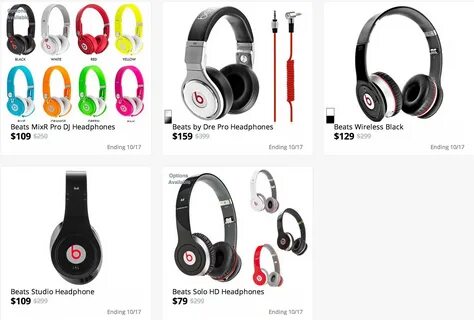 Beats by Dre Headphone Recert Blowout - up to 75% off: Solos: $79, Mixr.