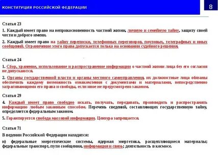 Ст конституции о частной жизни