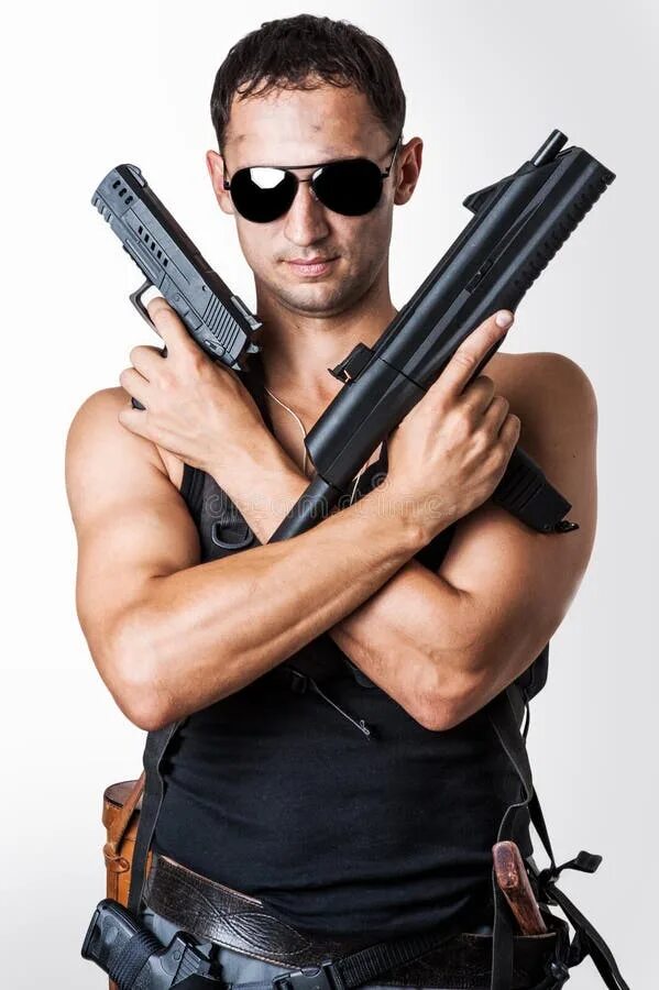 Man with a gun