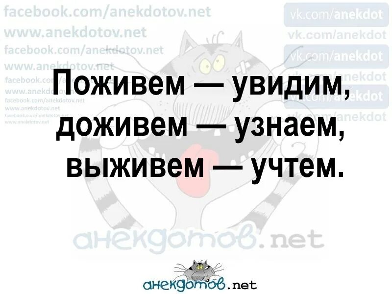 Пословица поживем увидим. Доживу узнаю выживу учту. Поживу увижу доживу узнаю выживу учту. Поживём увидим Доживём узнаем. Поживём увидим Доживём узнаем выживем учтём.