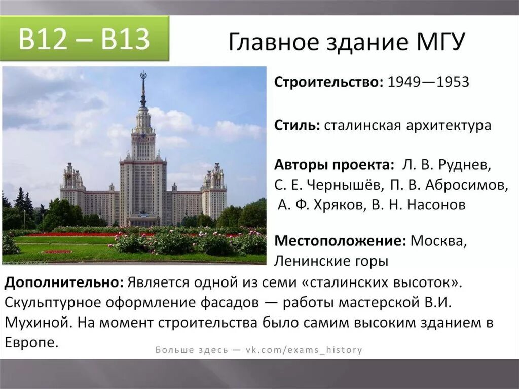 Мгу таблица. МГУ им Ломоносова Архитектор. Сталинская архитектура МГУ. Здание МГУ на Воробьевых горах ЕГЭ. Главное здание МГУ здания и сооружения МГУ.