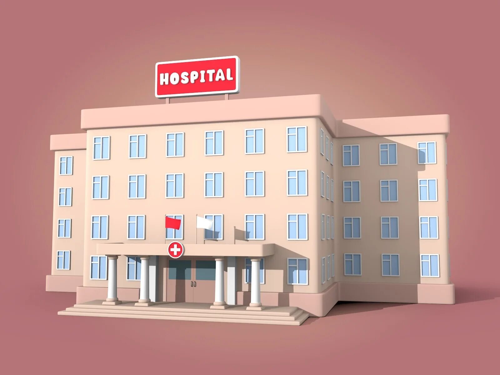 Три госпиталь. 3д модель госпиталь. Больница 3d. 3d модель больницы. Больница модель здание.
