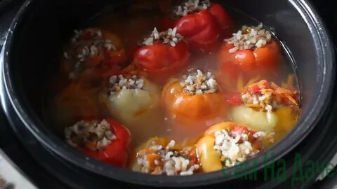 Перец в мультиварке фаршированный мясом и рисом