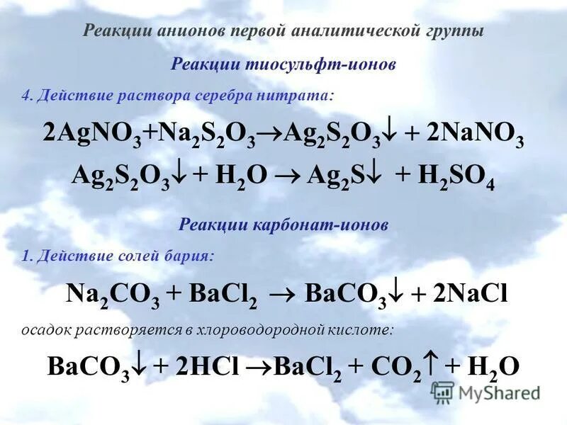 Na2s2o3 реакции