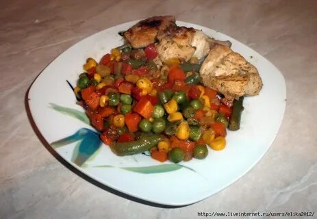 Рецепт с мексиканской смесью и курицей