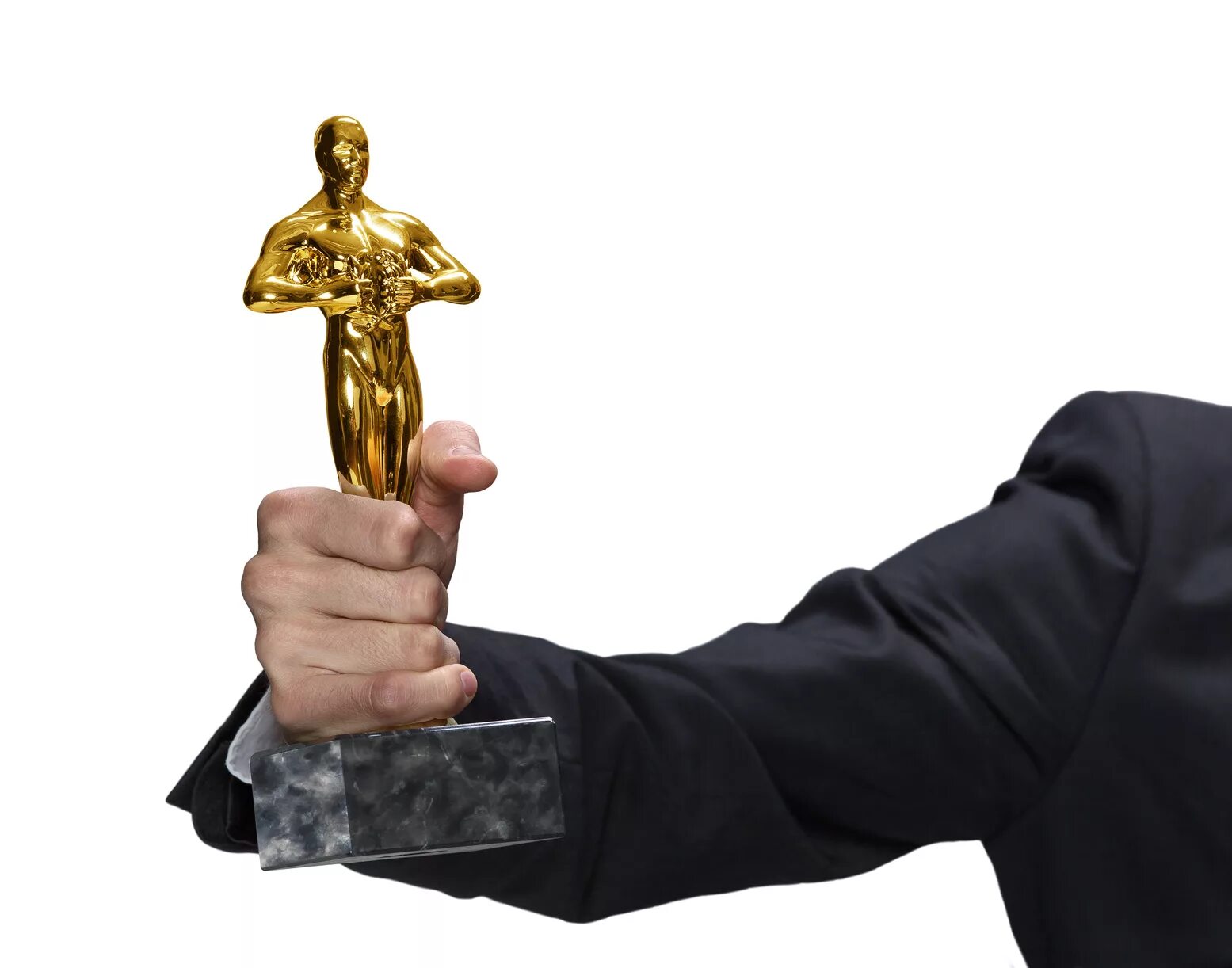 Оскар. Премия Оскар. Что держит статуэтка Оскар. Статуэтка рука держит.