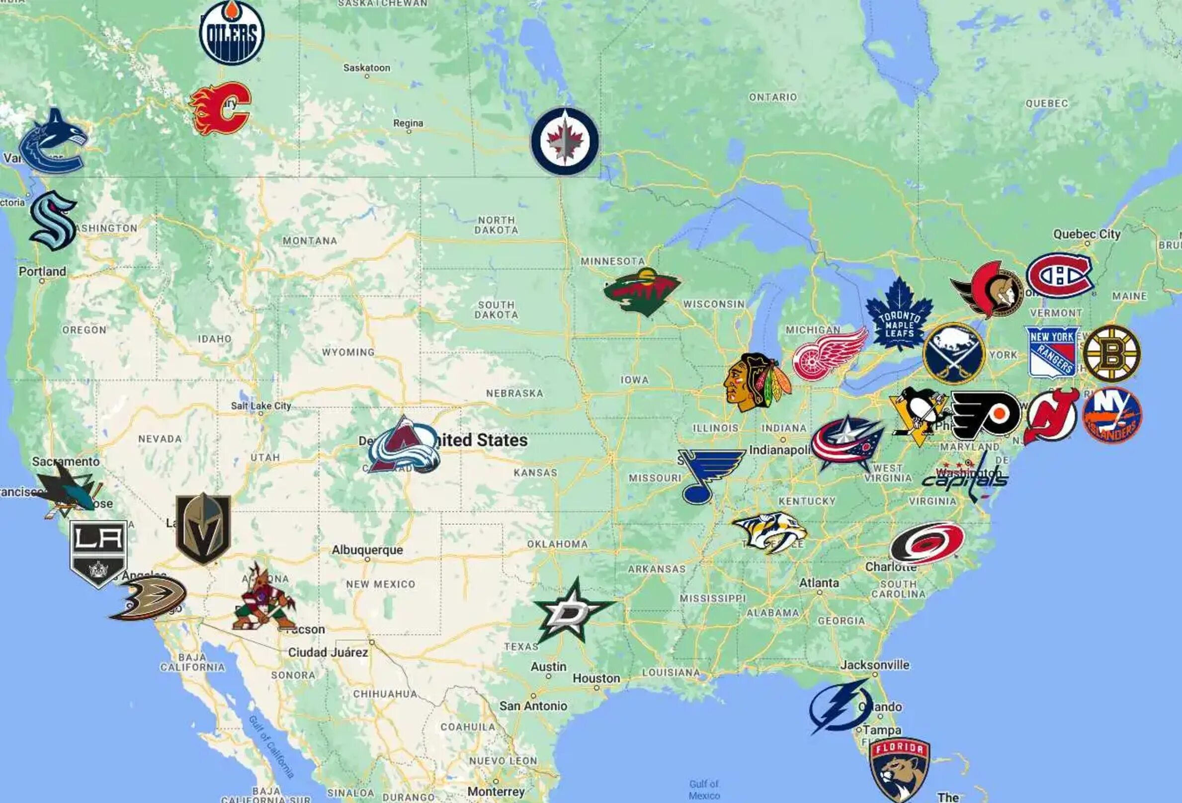Количество команд нхл. Клубы НХЛ на карте. Команды НХЛ на карте. Команды НХЛ на карте Северной Америки. Команды НХЛ на карте по городам.