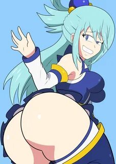 shingattai, aqua (konosuba), kono subarashii sekai ni shukufuku wo!, ass, b...