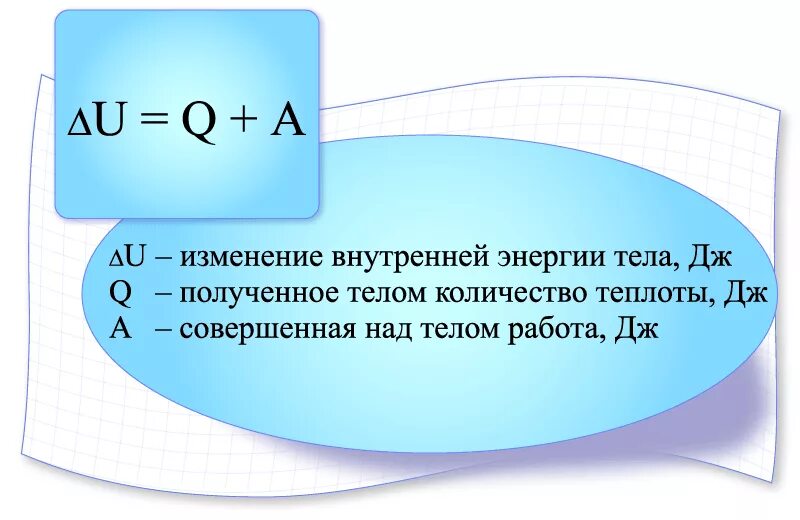 Изменение внутренней энергии тела формула. Изменение внутренней энергии воды формула. Изменение внутренней энергии формула физика. Формула внутренняя энергия формула.