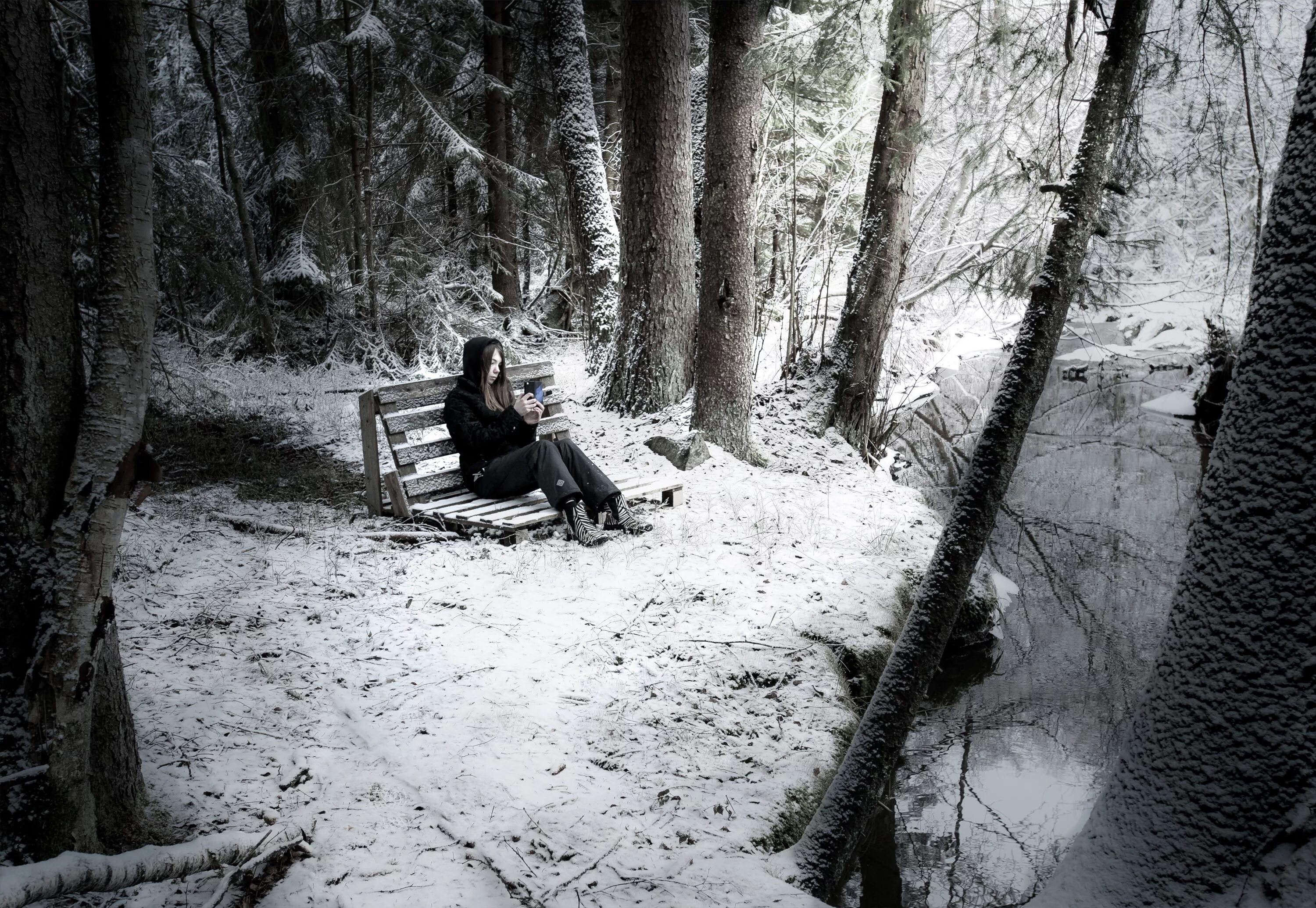 Грусть зимой. Мрачные фотосессии. Зима одиночество. Мрачная зима. Грустная зима.