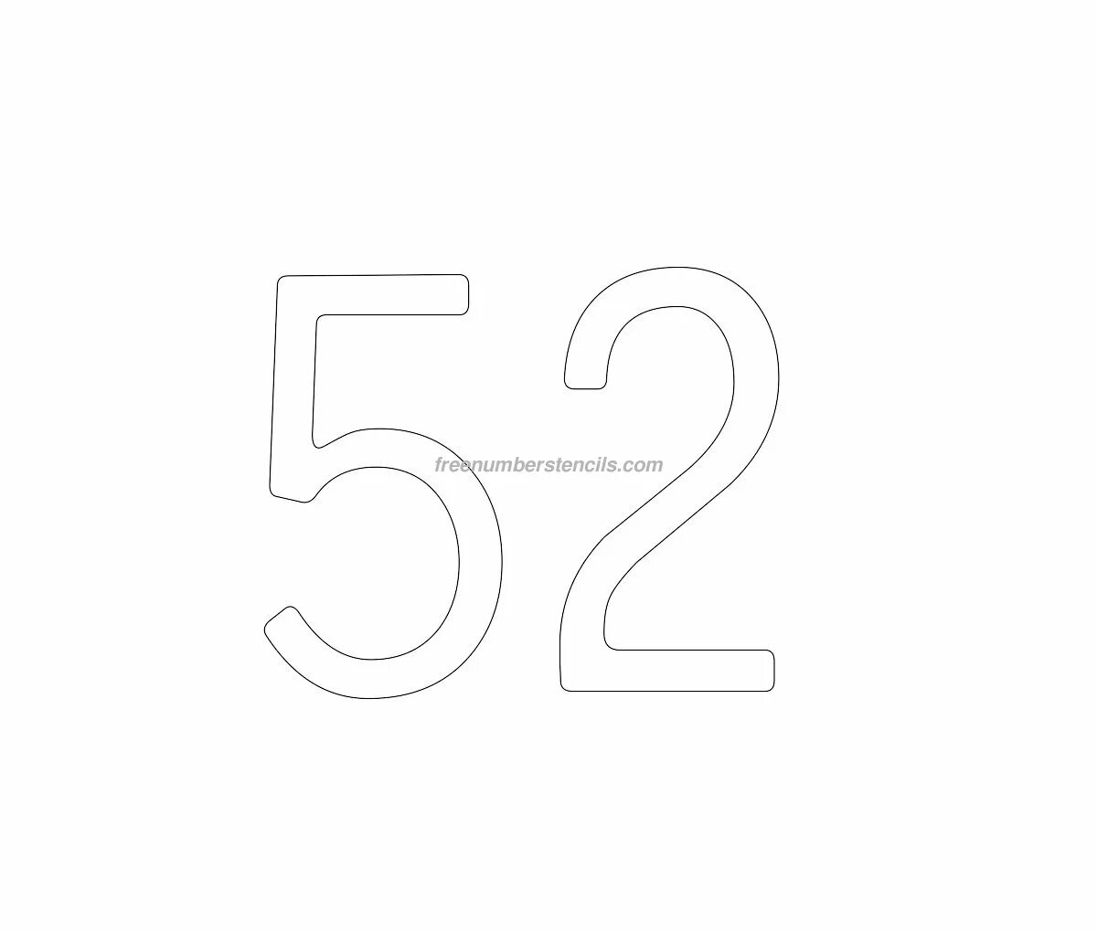 1 число 52. Трафарет 52. цифра 52 шаблон. число 52 трафарет. цифра 52 для торта трафарет.