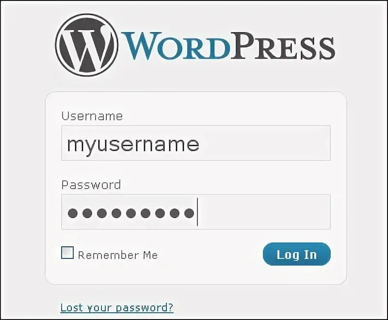 WORDPRESS usernames. Username. Username admin