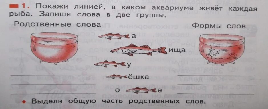 Формы слова линия. Формы слова линия