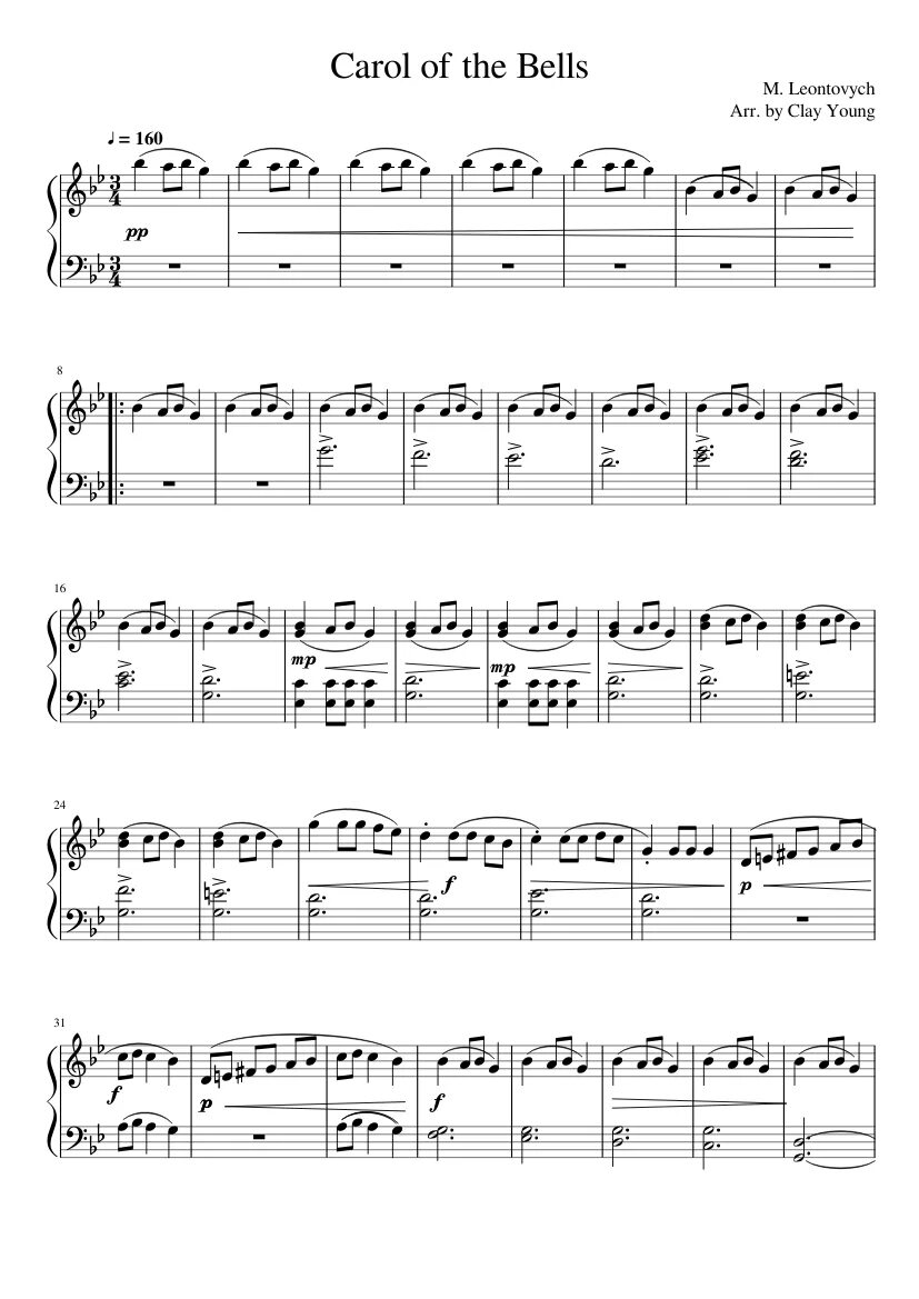 Carol piano. Carroll of the Bells Ноты для фортепиано. Carol of the Bells Ноты для фортепиано оригинал. Carol of the Bells Cimorelli Ноты. Щедрик Carol of the Bells Ноты для фортепиано.