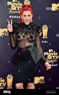 Justina Valentine attends the 2018 MTV Movie And TV Awards at Barker Hangar...