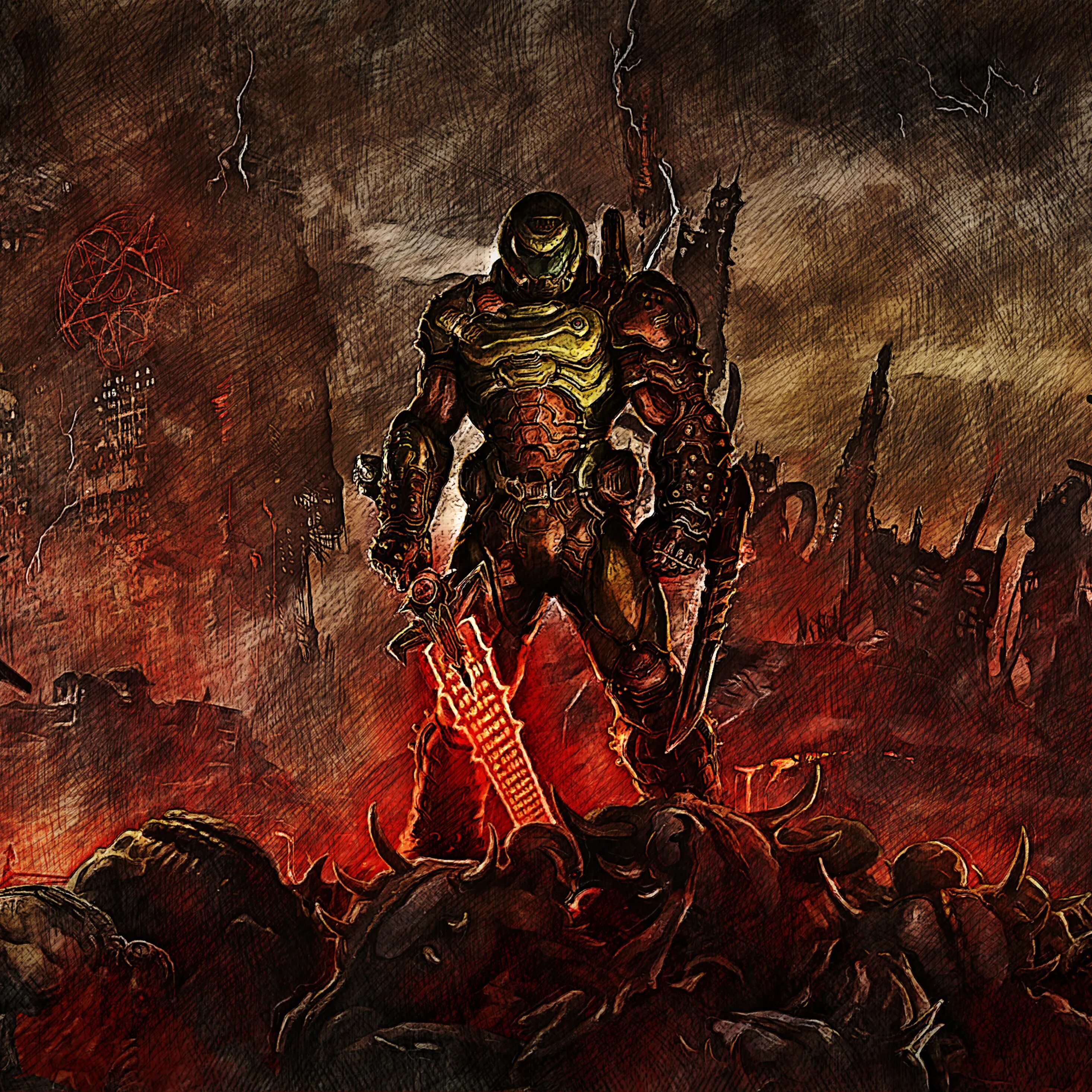 Doom the only thing they fear. Doom slayer 4k.