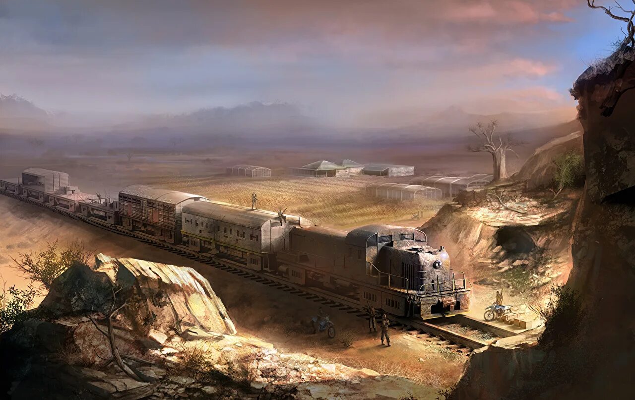 Апокалипсис про поезд. Фар край 2 поезд. far cry 2 арт. бронепоезд постапокалипсис. метро 2033 бронепоезд.